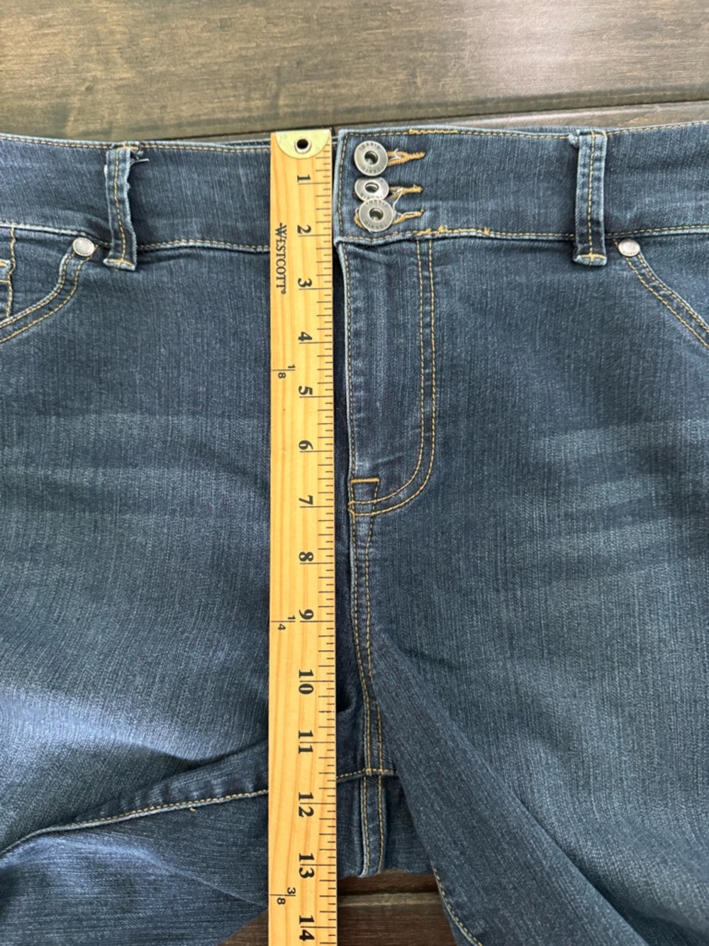 ❤️3/$30 Torrid Jeans Women’s 20R DarkWash High Rise Skinny Jegging Triple Button - Picture 7 of 11